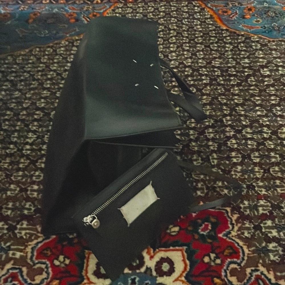 Maison Margiela black leather tote bag